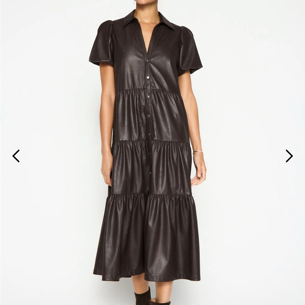 Brochu Walker Havana Vegan Leather Dress (Timber), Size L